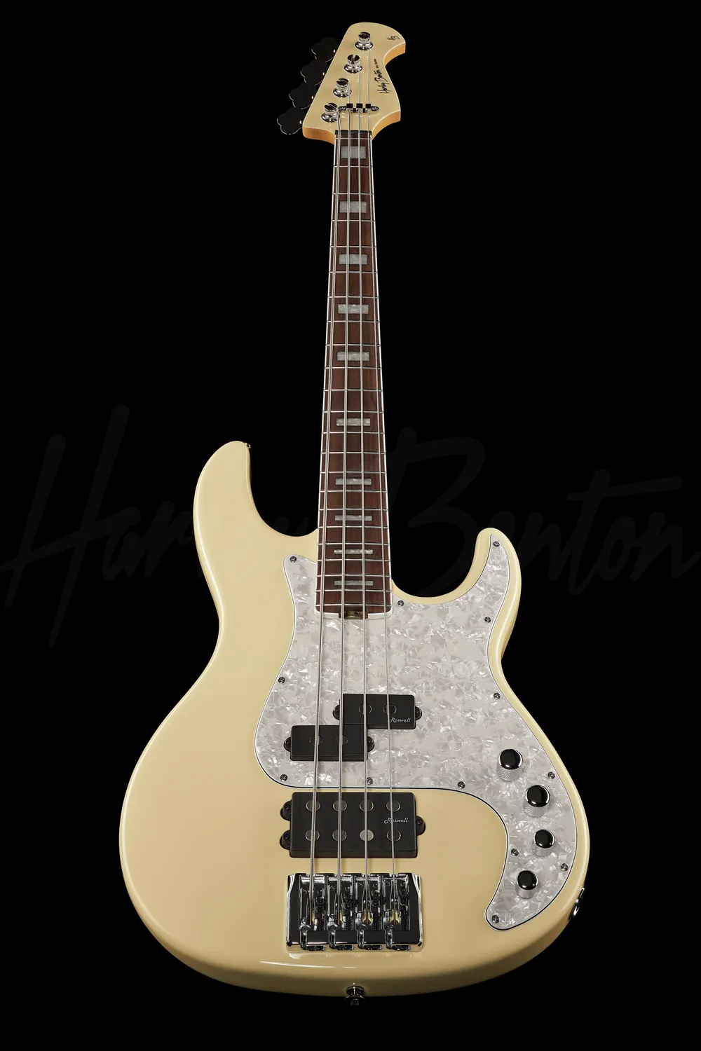 Harley Benton Pro MP-4EB Creme E-Bass Split-Coil aktiv