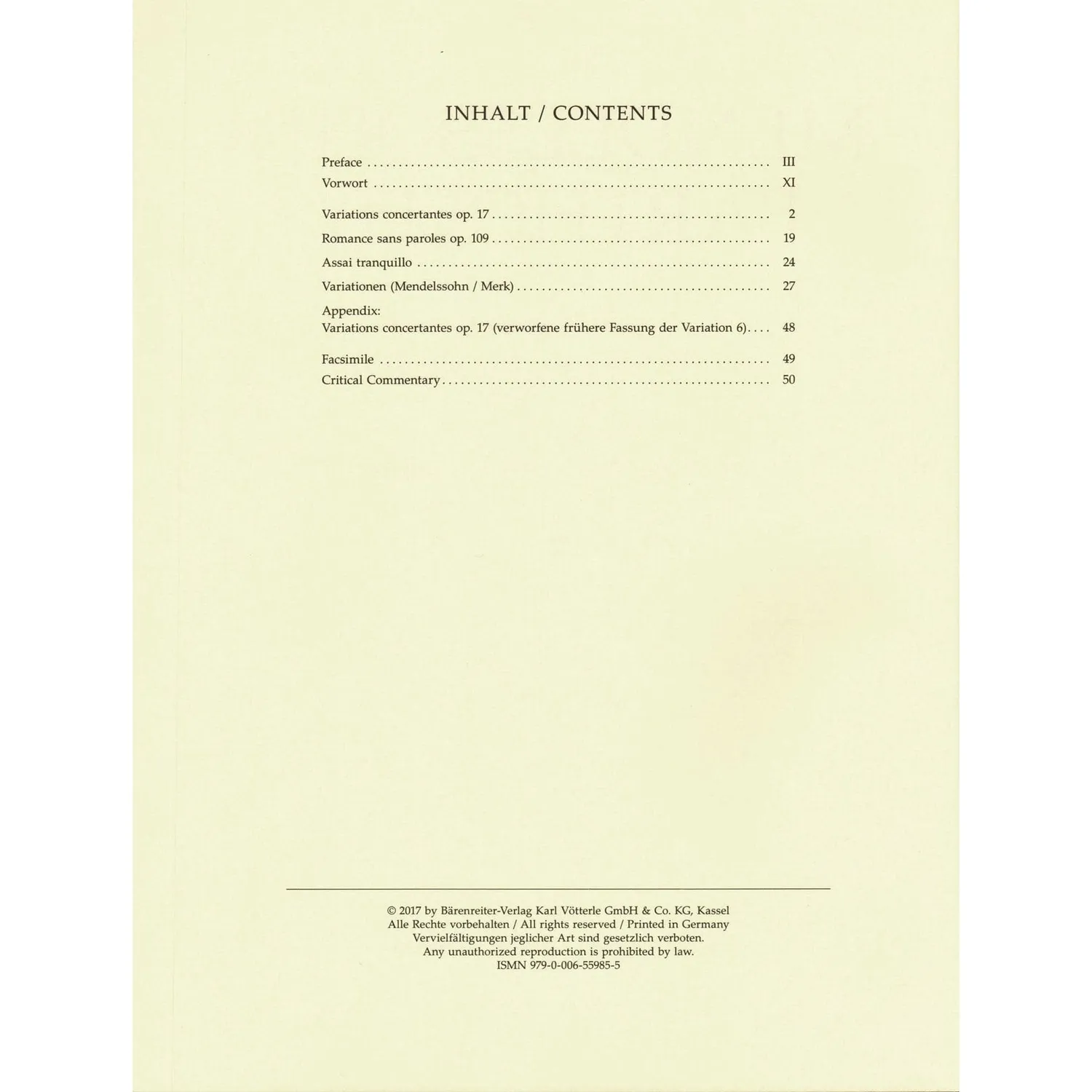 Mendelssohn Sämtliche Werke 2 Cello Klavier Urtext Barenreiter