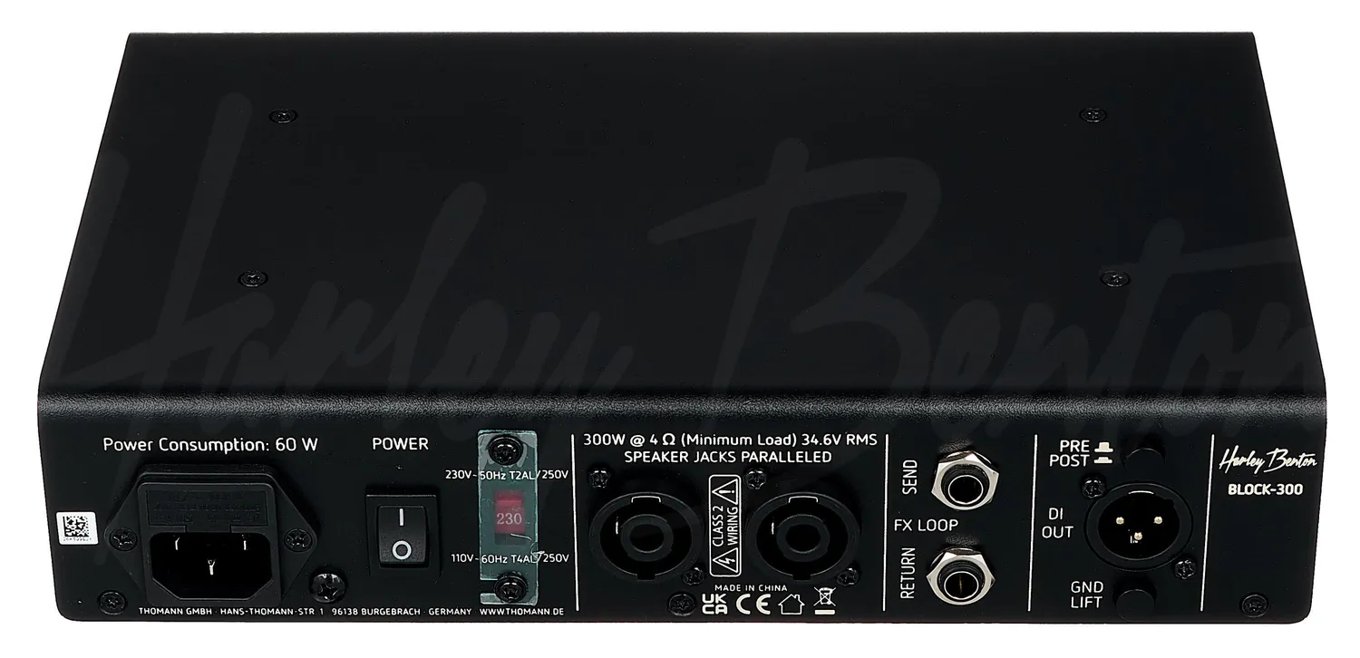 Harley Benton BLOCK-300 Bass-Topteil 300 Watt Class-D