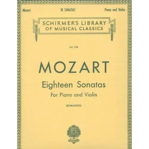 G. Schirmer Mozart 18 Sonaten Violinnoten Klavier komplett