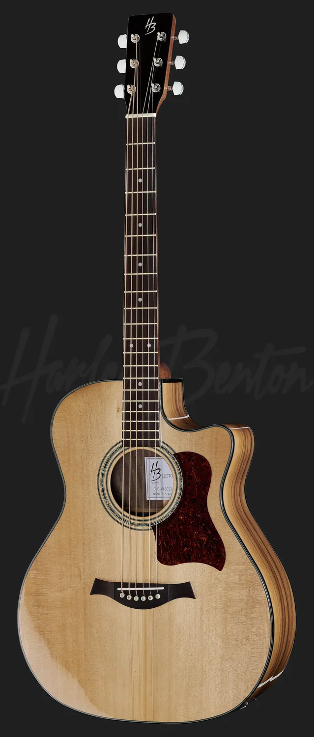 Harley Benton Custom CLG-414CE Bariton Westerngitarre Walnuss