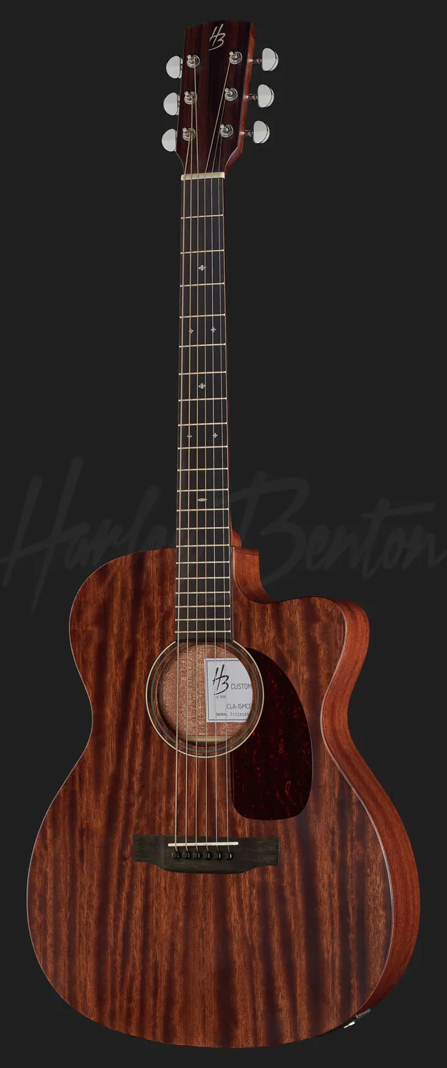 Harley Benton Custom CLA-15MCE Westerngitarre Mahagoni