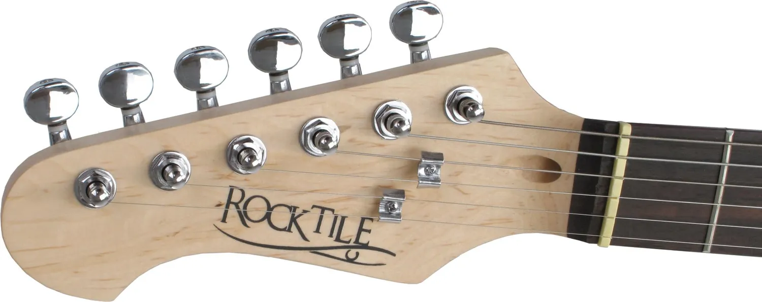 Rocktile Pro ST3 Linkshänder E-Gitarre Set Schwarz