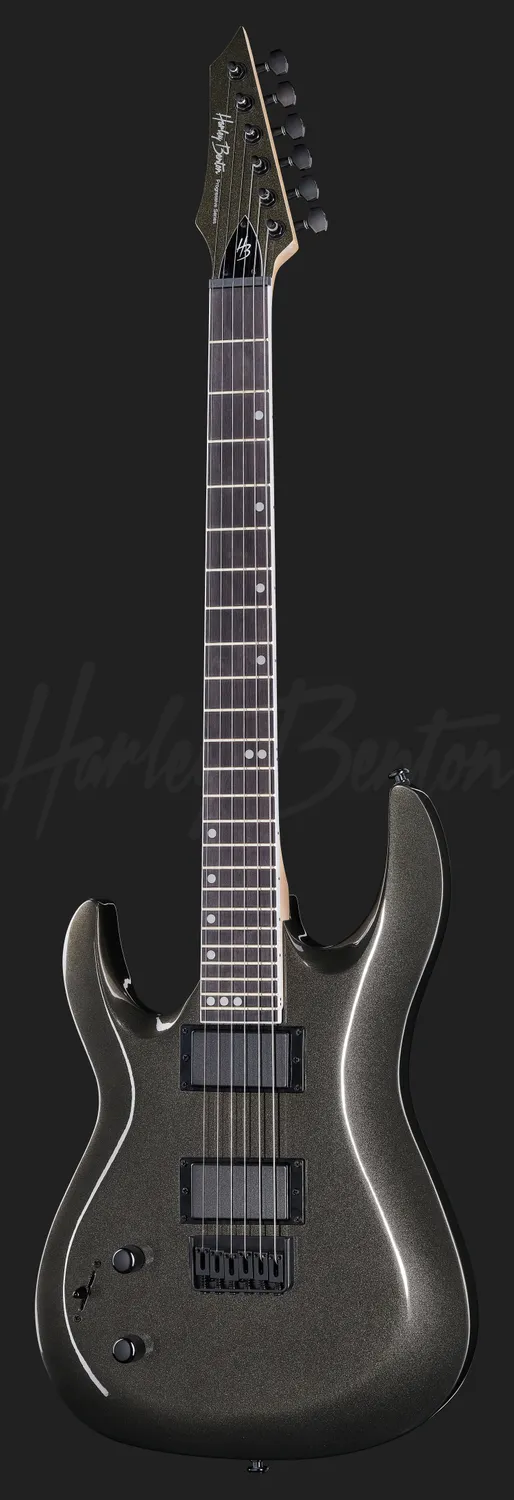 Harley Benton R-446LH E-Gitarre Graphite Metallic links