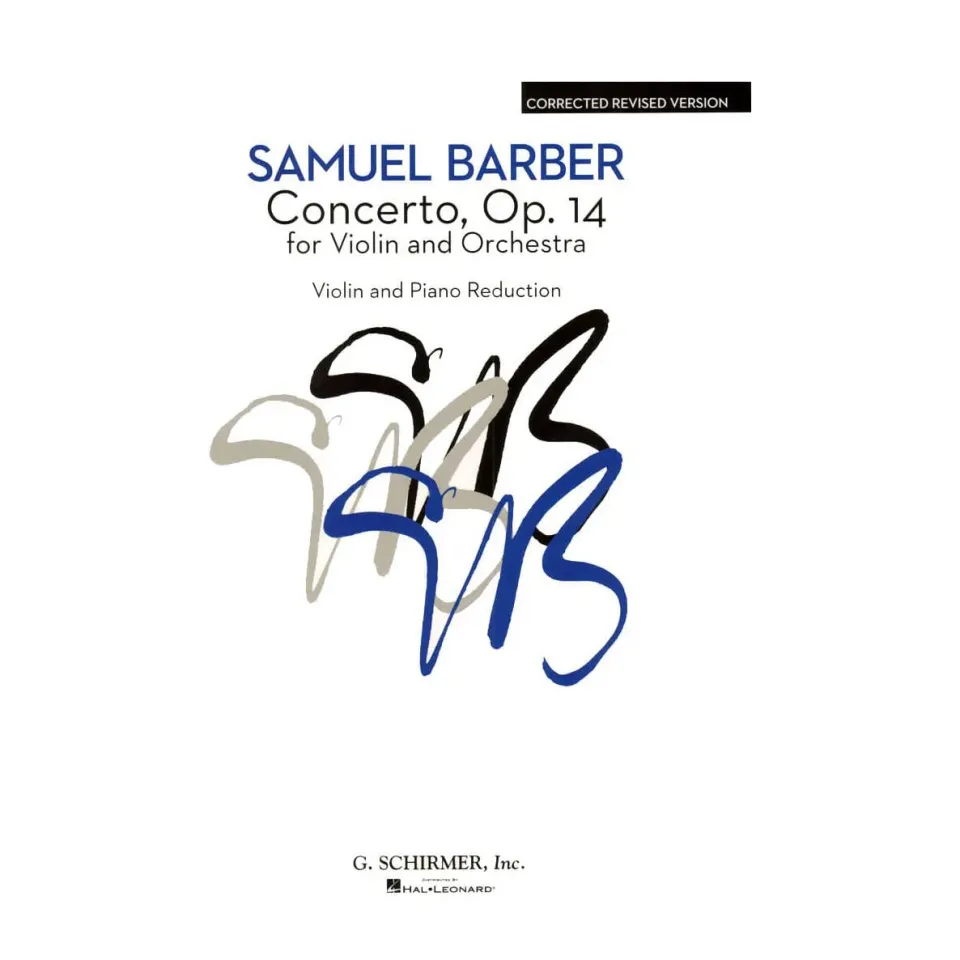 Schirmer Barber op. 14 Violinkonzert Noten Klavier