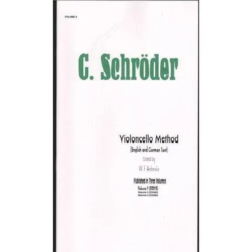Schroeder Violoncello Method Volume 2 Celloschule für Cello