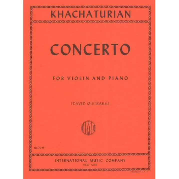 International Khachaturian Violinkonzert Noten Violine Klavier Oistrakh