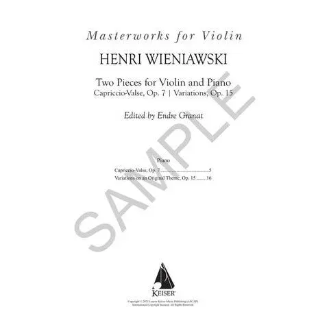 Keiser Wieniawski Capriccio-Valse Violine Klaviernoten op. 7/15