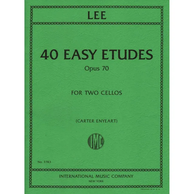 Shar Music Lee 40 Easy Etudes Op 70 Cello-Noten Duo