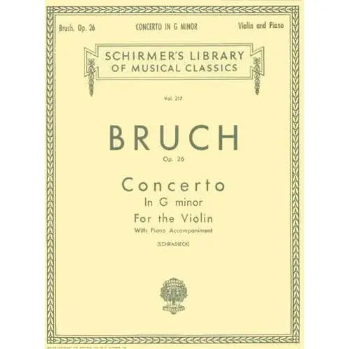 Bruch Konzert Nr.1 g-moll Op.26 Geigennoten Violine-Klavier