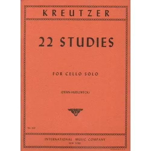 International Kreutzer 22 Etüden Noten Cello solo