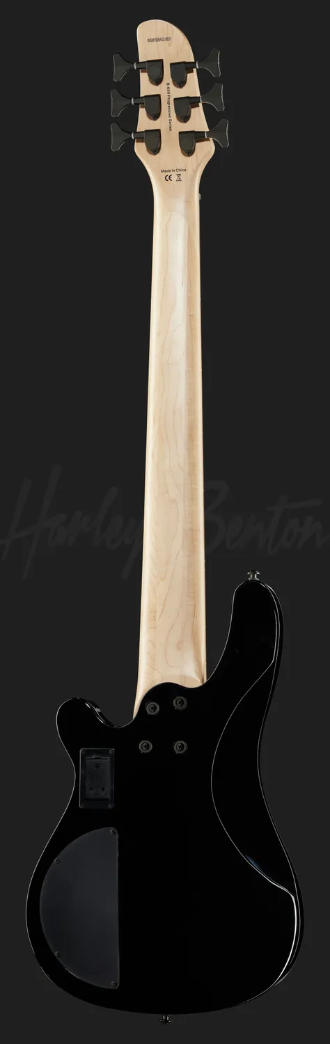 Harley Benton Pro B-650 E-Bass Schwarz 6-saitig Aktiv