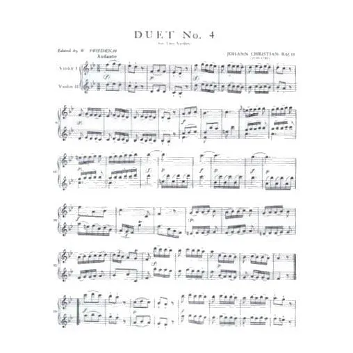 International Bach Six Duets 2 Violinduo-Noten