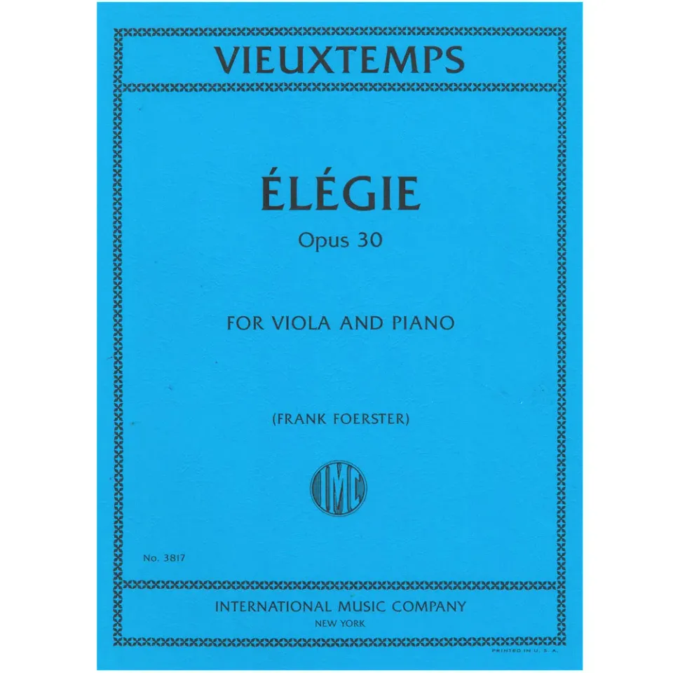 Vieuxtemps Elegie Op.30 Bratschennoten Viola Klavier