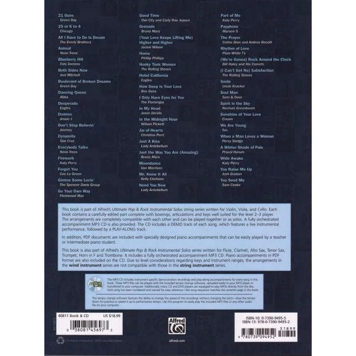 Shar Music Ultimate Pop Rock Violin Noten Solos