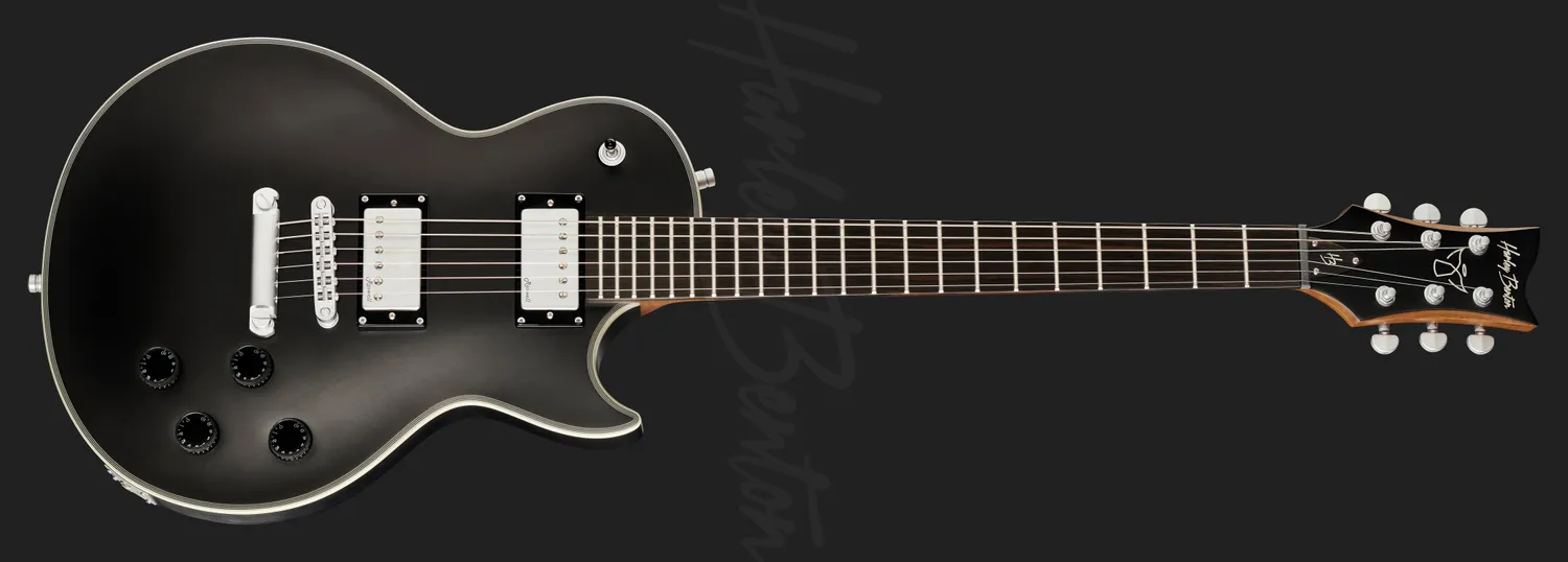Harley Benton Pro Series Agufish STD E-Gitarre Black Satin