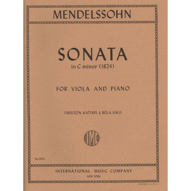 International Mendelssohn Sonate c-moll Bratschennoten