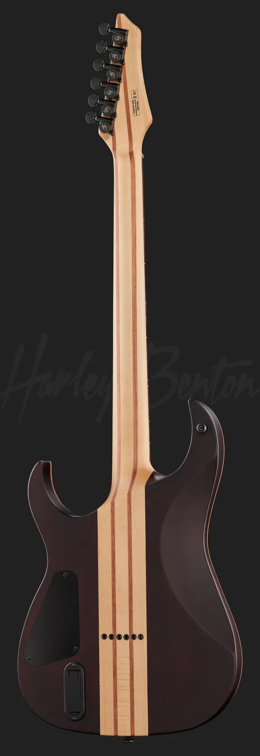 Harley Benton Amarok-6 E-Gitarre Black Red Quilted Burst aktiv