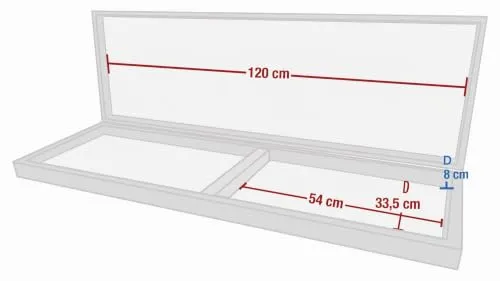 Rocktile J-Style Basskoffer E-Bass 120 cm abschließbar