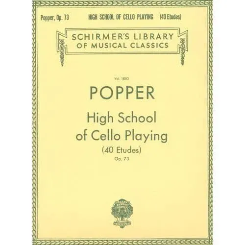 G. Schirmer Popper Op 73 Cello Etüden Solo