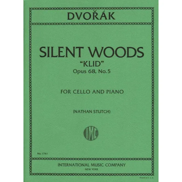 Dvorak Silent Woods op. 68 Nr. 5 Noten für Cello Klavier