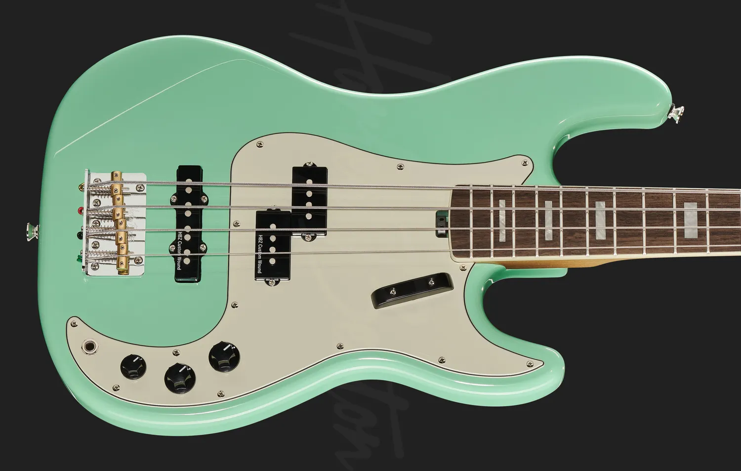 Harley Benton MV-4PJ Seafoam Green E-Bass 4-saitig