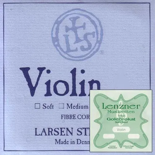 Larsen Violine-Saitensatz 4/4 Medium mit Goldbrokat-E