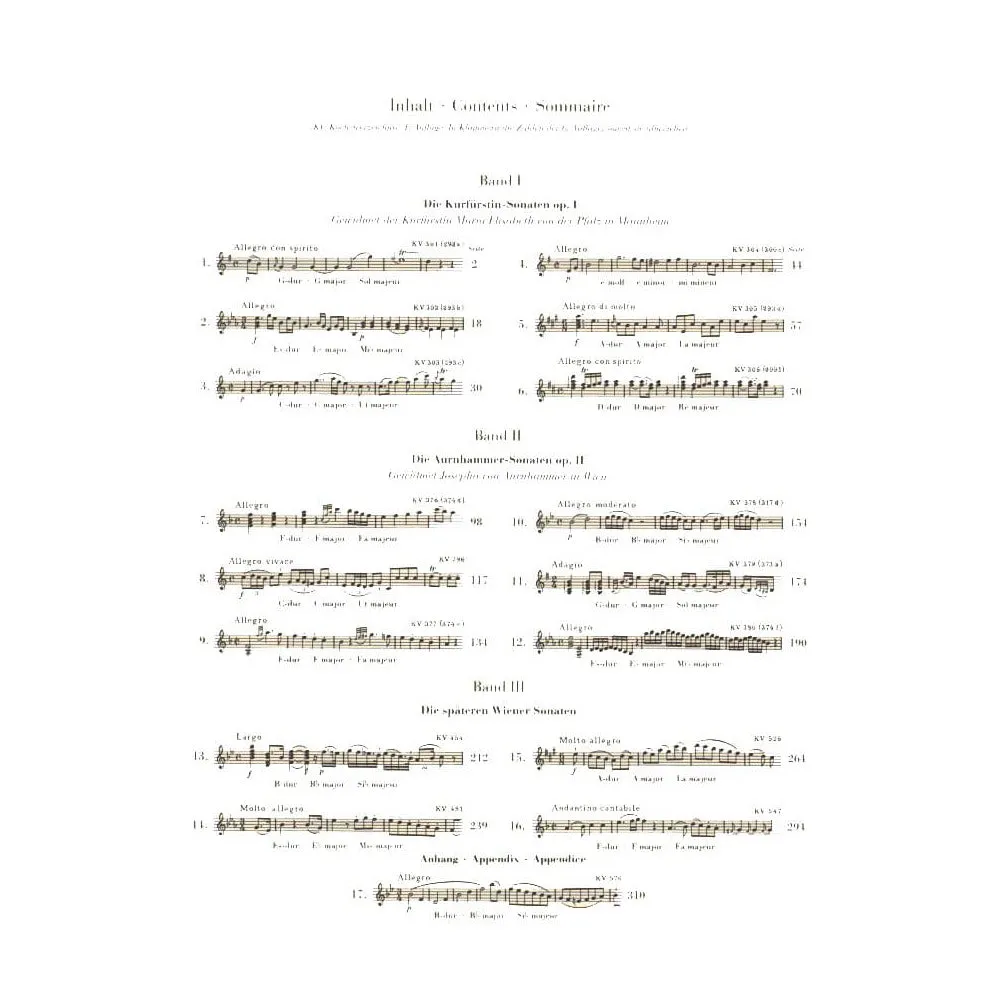 Henle Mozart Sonaten Klavier Violine Band 1 Noten Urtext
