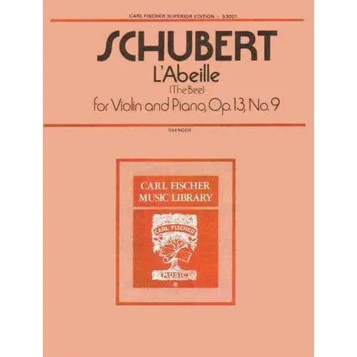 Shar Music Schubert L Abeille Op 13 Nr 9 Violine Noten Klavier