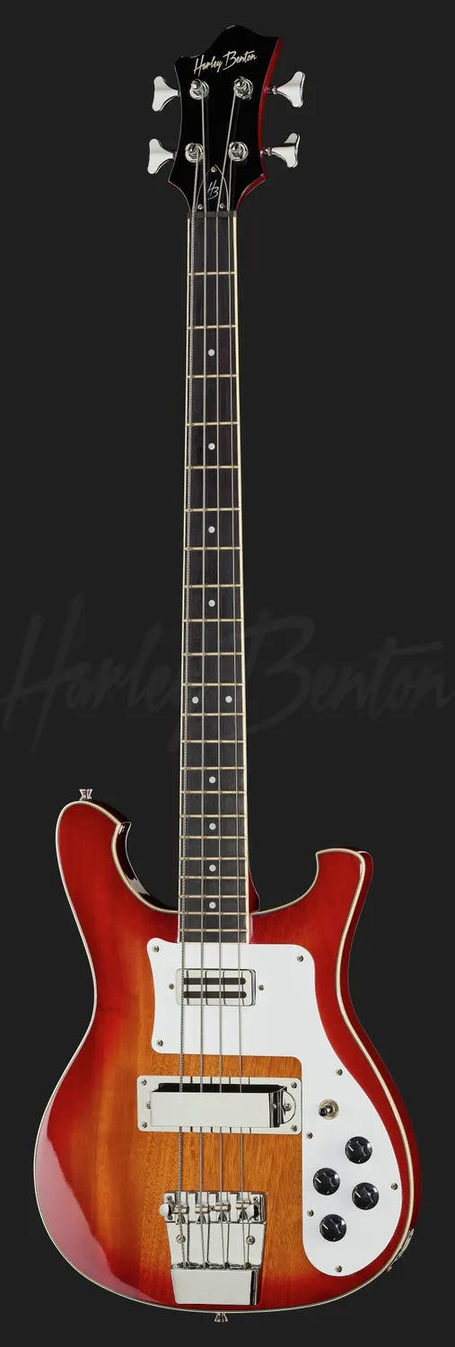 Harley Benton Tribute RB-414CS E-Bass Cherry Sunburst durchsetzungsstark