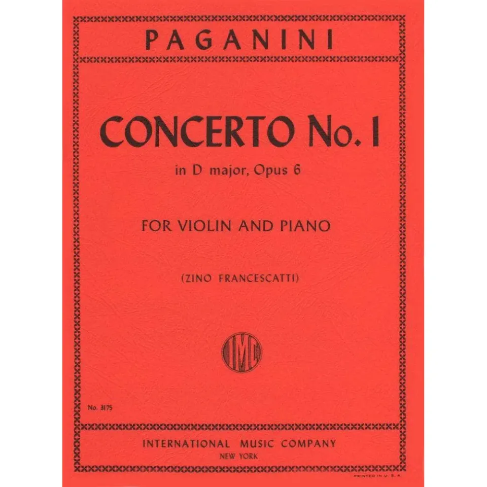 International Music Company Paganini Konzert 1 D-Dur Op.6 Violine Klavier Noten