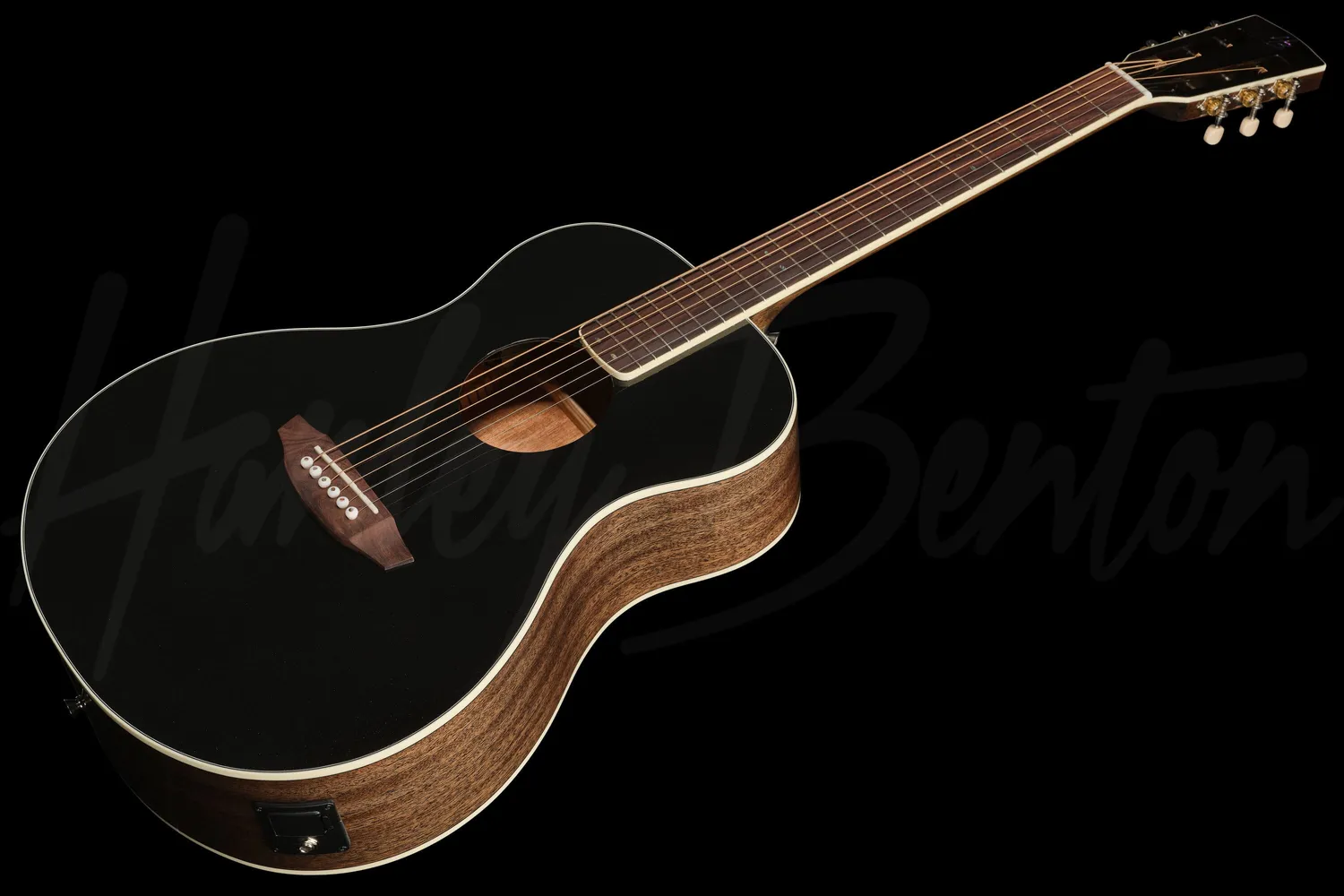 Harley Benton CLF-50E Black Metallic Westerngitarre Fichte