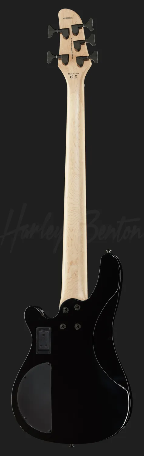 Harley Benton B-550 E-Bass Schwarz 5-saitig aktiv