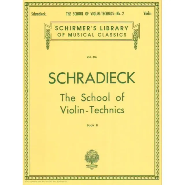 Schirmer Schradieck School Book 2 Violin-Noten Technik