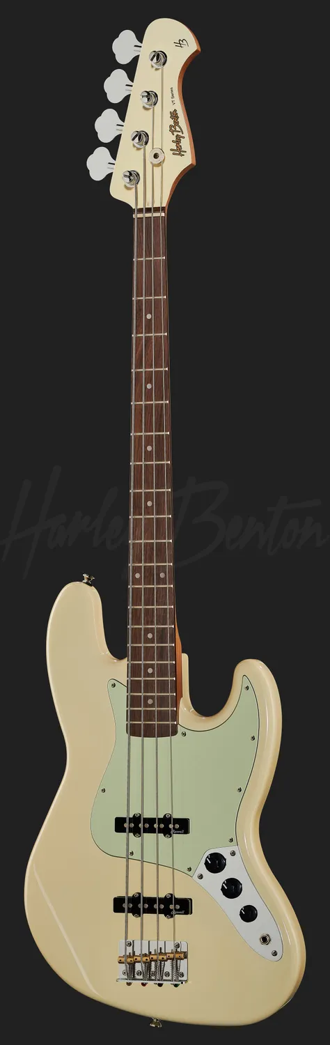 Harley Benton Vintage JB-62CC E-Bass Olympic White Linde
