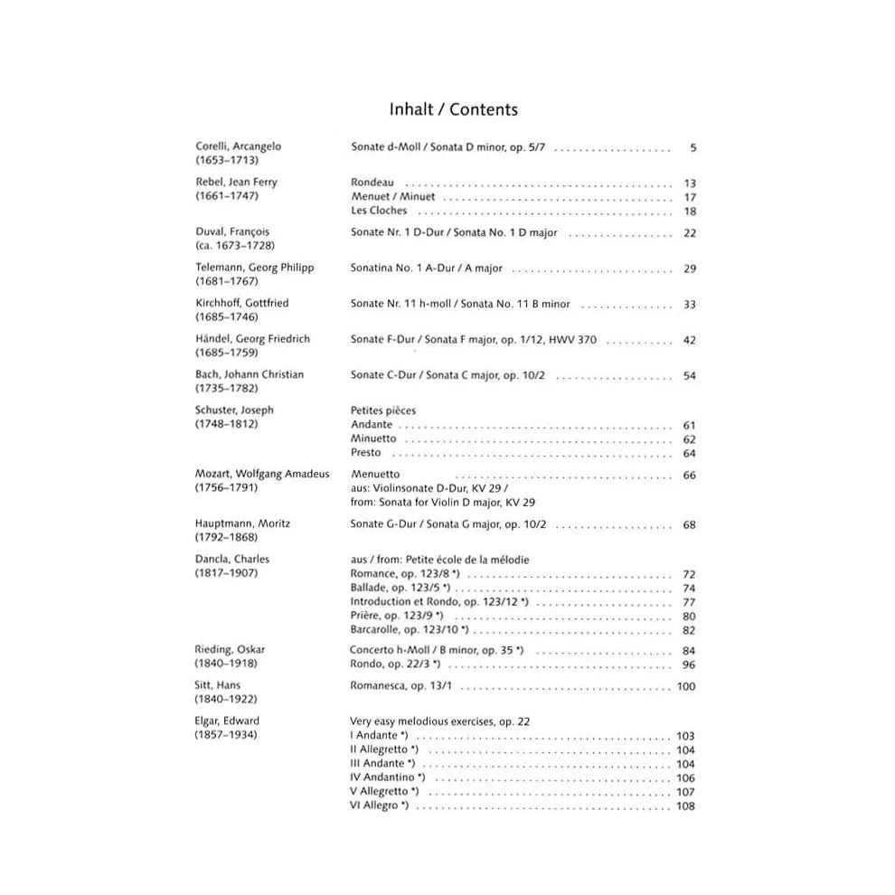 Schott Concertino 40 Originalstücke Violinnoten Violine Klavier