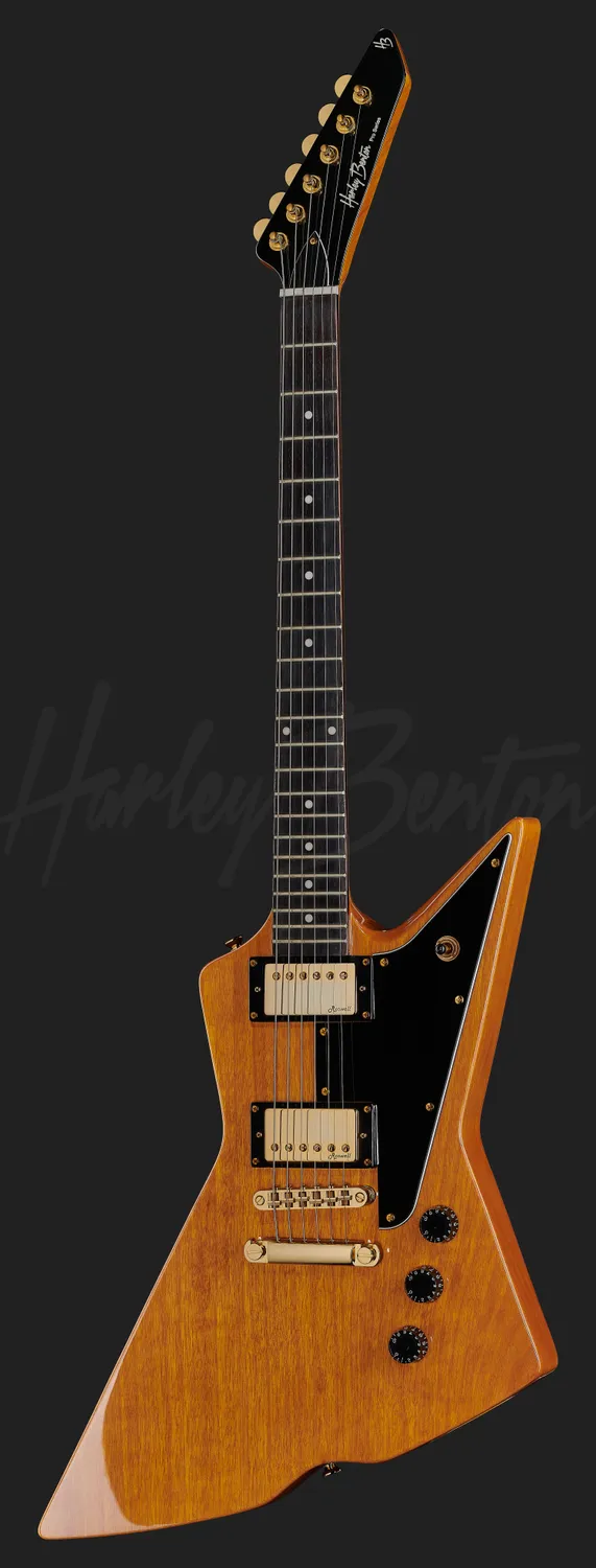 Harley Benton EX-76 Classic E-Gitarre Antik Natur Ebenholz