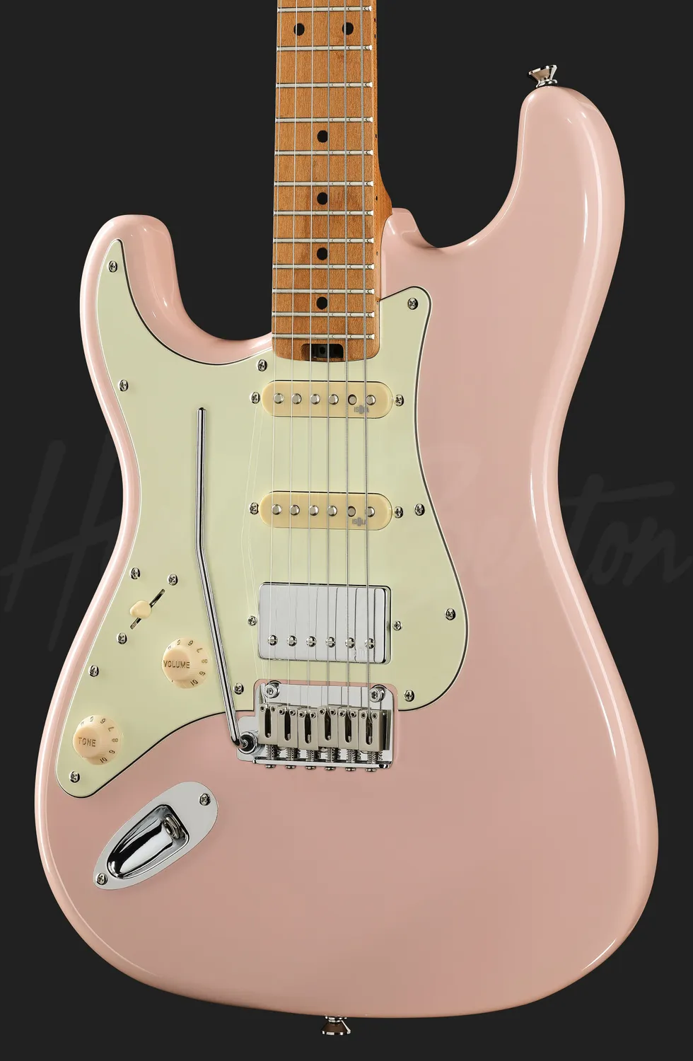 Harley Benton ST-Modern HSS E-Gitarre Links Shell Pink
