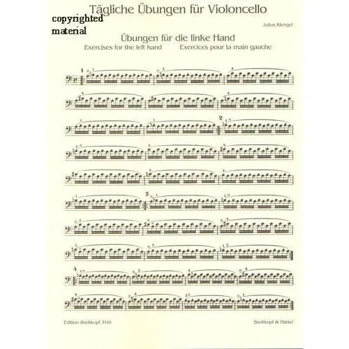 Breitkopf Klengel Daily Exercises 1 Cello-Noten