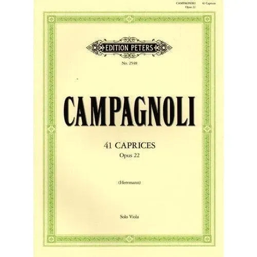 Peters Campagnoli 41 Capricen Op. 22 Bratschennoten Herrmann