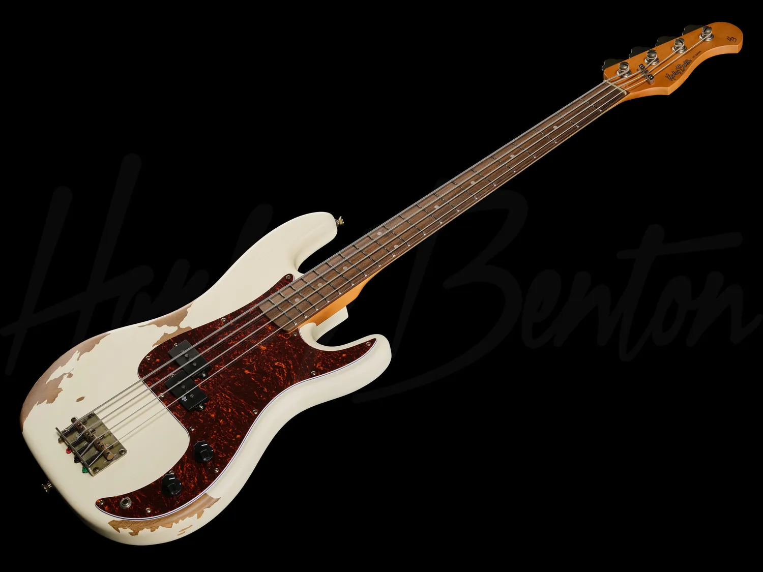 Harley Benton Vintage PB-62HA E-Bass Aged Olympic White