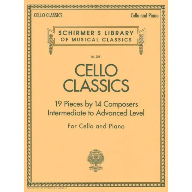 Schirmer Cello Classics Noten Cello 16 Stücke Sammlung