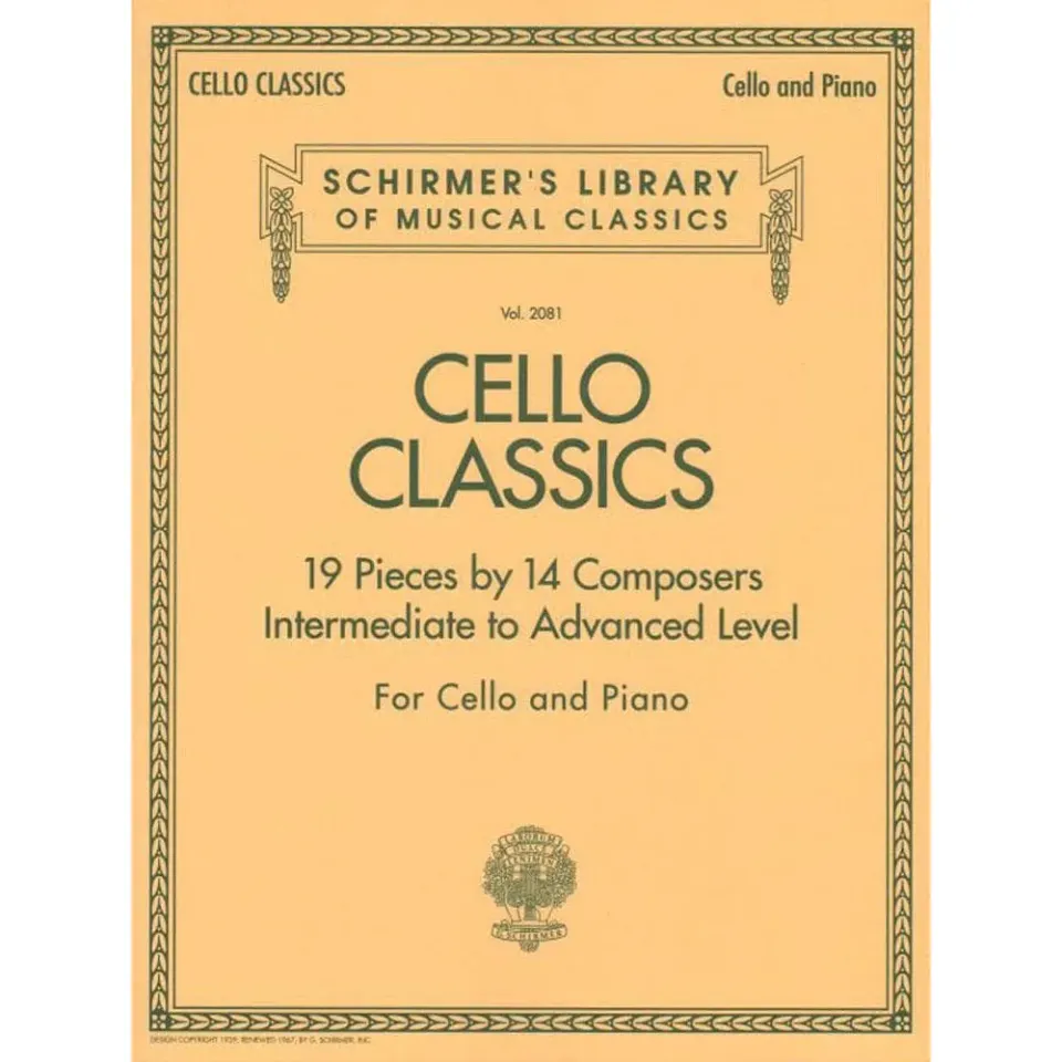 Schirmer Cello Classics Noten Cello 16 Stücke Sammlung