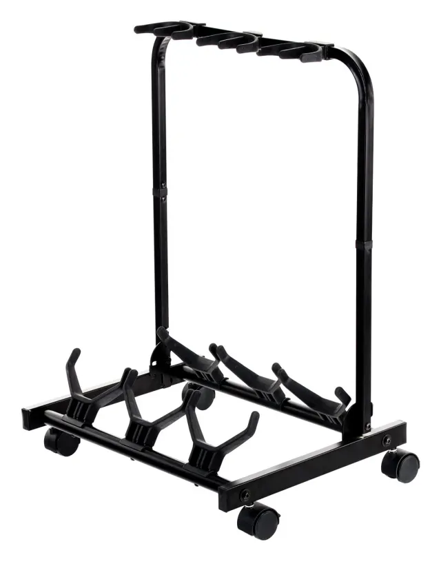 Rocktile Multistand 3-fach Gitarrenständer Rollen klappbar