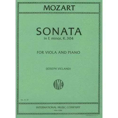 International Mozart Sonate e-moll K 304 Noten Viola Klavier