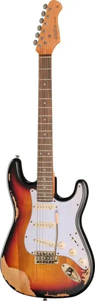 Harley Benton Classic Series ST-62HA E-Gitarre Sunburst Heavy Aged