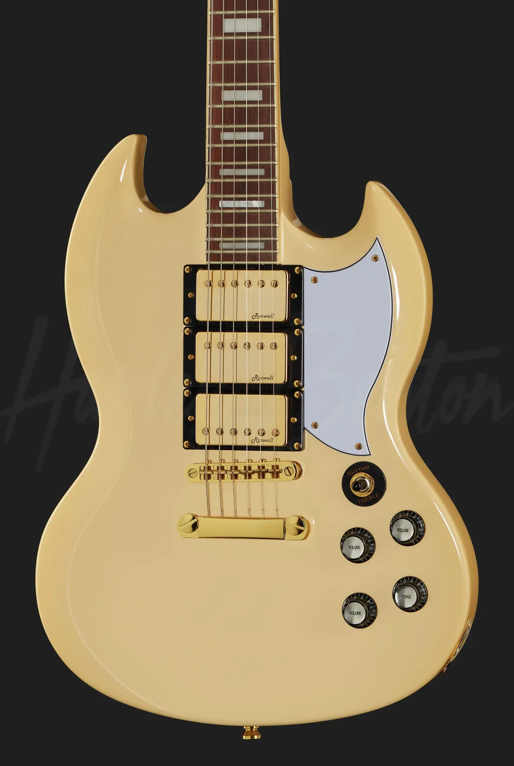 Harley Benton DC-600 VI E-Gitarre Double-Cut Mahagoni