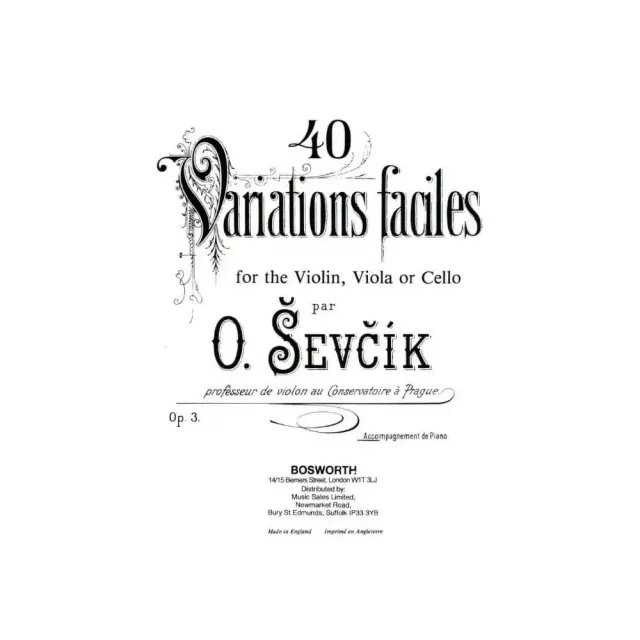 Bosworth Sevcik 40 Variationen Op. 3 Klavierbegleitung