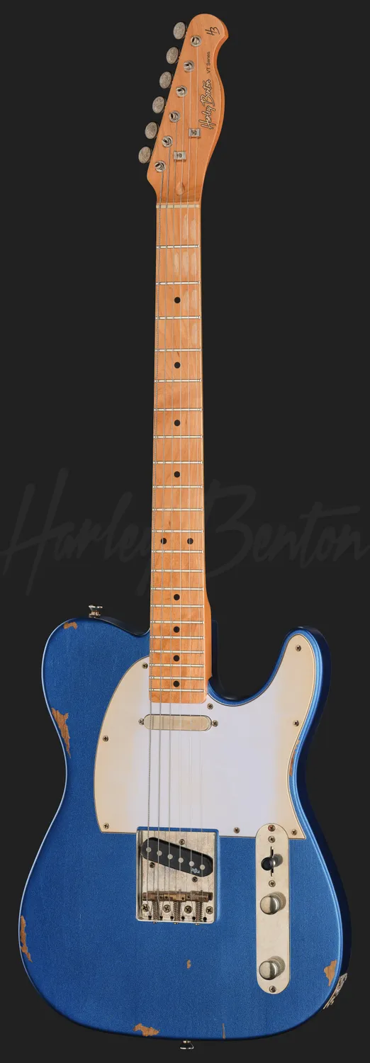 Harley Benton TE-62LA MN E-Gitarre Lake Placid Blue aged