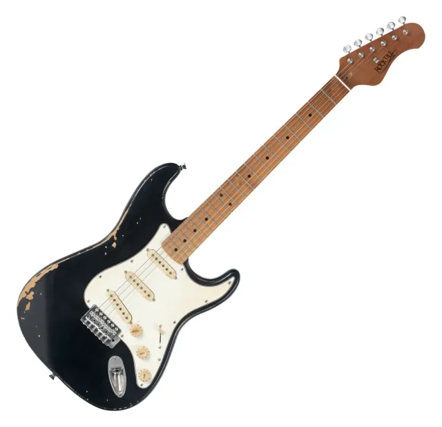 Rocktile Vinstage ST-RMBK E-Gitarre Black Aged Relic